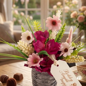 Anyák napiÖrök hála � Különleges ünnepi virágkompozíció édesanyáknak(15cm magas), Otthon & Életmód, Virágdekoráció, Virágdíszek, Virágdísz kaspóban, Virágkötés, MESKA