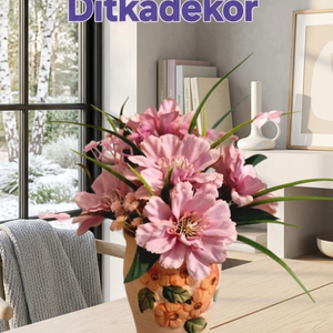 Inkaliliom rusztikus kaspóban, Otthon & Életmód, Virágdekoráció, Virágdíszek, Asztali virágdísz, Festett tárgyak, Virágkötés, MESKA