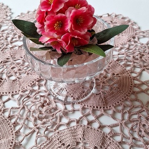 Rózsaszín Álom � Kézműves dekoráció elegáns üvegkehelyben(15cm magas) - otthon & életmód - dekoráció - asztal és polc dekoráció - asztaldísz - Meska.hu