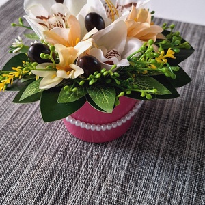 Orchidea � Kézműves asztali dísz(10 cm magas) - otthon & életmód - dekoráció - asztal és polc dekoráció - asztaldísz - Meska.hu
