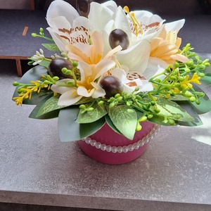 Orchidea � Kézműves asztali dísz(10 cm magas) - Meska.hu