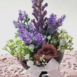 Levendula-varázs � Kézműves asztaldísz kelyhes tartóban(15cm magas) - otthon & életmód - dekoráció - asztal és polc dekoráció - asztaldísz - Meska.hu