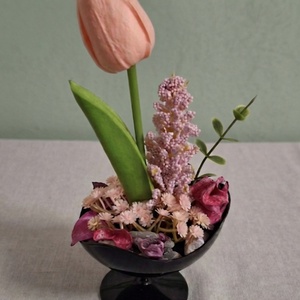 Báj és Stílus: Tulipán a Kehelyben(15cm magas) - otthon & életmód - dekoráció - asztal és polc dekoráció - asztaldísz - Meska.hu