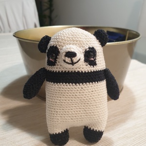 Horgolt panda maci - Meska.hu