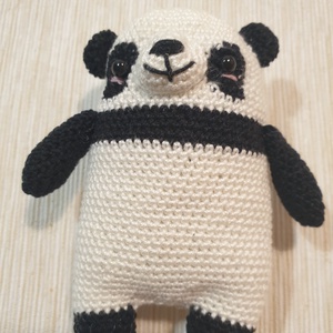 Horgolt panda maci - játék & sport - plüssállat & játékfigura - maci - Meska.hu