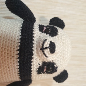 Horgolt panda maci - játék & sport - plüssállat & játékfigura - maci - Meska.hu