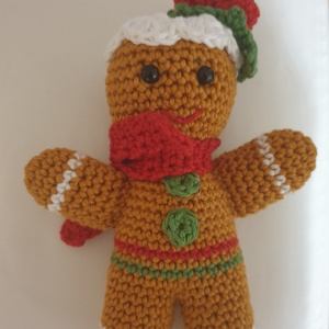 Karácsonyi amigurumi horgolt mézi figura - Meska.hu