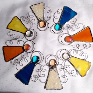 Tiffany angyal, karácsonyfadísz szett -  - Meska.hu