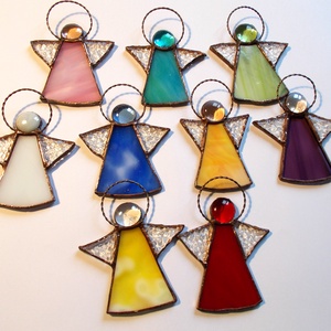 Tiffany angyal, karácsonyfadísz szett -  - Meska.hu