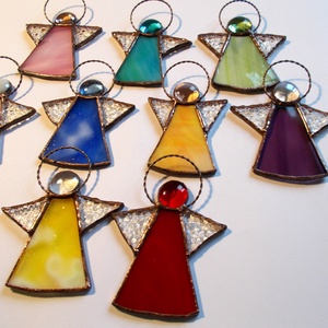 Tiffany angyal, karácsonyfadísz szett -  - Meska.hu