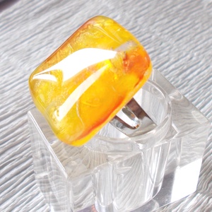 Trópusi nyár, üveg gyűrű,  ajándék nőknek névnapra, születésnapra., Ékszer, Gyűrű, Statement gyűrű, Ékszerkészítés, Üvegművészet, MESKA