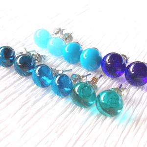 Kék árnyalatok fülbevaló csomag, darabonként is megvásárolhatók. - Meska.hu