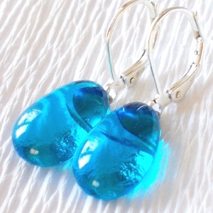 NEMESACÉL!  Smaragd cseppek  fülbevaló, ajándék nőknek, lányoknak, ballagásra, névnapra, születésnapra. - ékszer - fülbevaló - lógó fülbevaló - Meska.hu