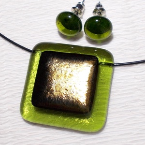 Bronzos olíva ékszerszett, ajándék nőknek névnapra, születésnapra. - ékszer - ékszerszett - Meska.hu