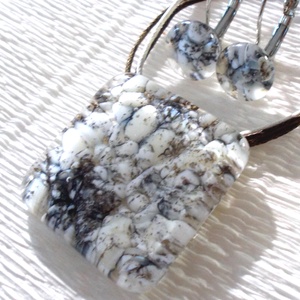 Kavics mintás üvegékszer szett, ajándék névnapra, születésnapra. - Meska.hu