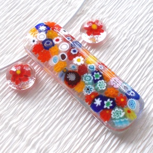 Virágoskert muránói ékszerszett , ajándék karácsonyra, névnapra, születésnapra., Ékszer, Ékszerszett, Üvegművészet, Ékszerkészítés, MESKA