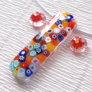 Virágoskert muránói ékszerszett , ajándék karácsonyra, névnapra, születésnapra. - ékszer - ékszerszett - Meska.hu