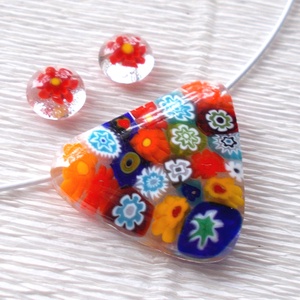 Virágoskert muránói ékszerszett , ajándék karácsonyra, névnapra, születésnapra. - ékszer - ékszerszett - Meska.hu