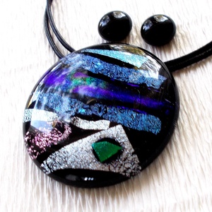 Dichroic kompozíció ékszerszett , ajándék  nőknek, névnapra, születésnapra. -  - Meska.hu
