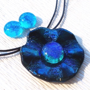 Kék rózsa ékszerszett , ajándék Valentin napra, névnapra születésnapra. - ékszer - ékszerszett - Meska.hu