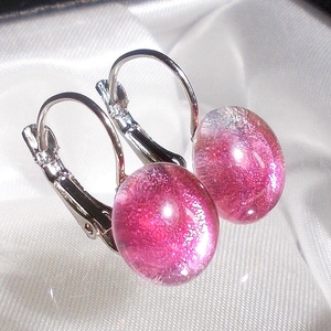 Ezüstös málna francia kapcsos fülbevaló, ajándék nőknek névnapra, születésnapra.  - ékszer - fülbevaló - lógó fülbevaló - Meska.hu