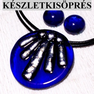 Ezüstös karibi kék üvegékszer szett, ajándék óvónéniknek, tanító néniknek pedagógus napra. - ékszer - ékszerszett - Meska.hu