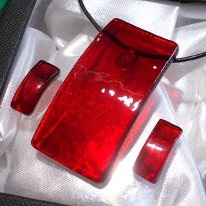 Rubin ragyogás ékszerszett, ajándék  ballagásra, névnapra, születésnapra. - ékszer - ékszerszett - Meska.hu