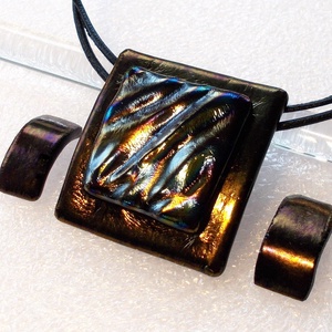 Metál szivárvány dichroic ékszerszett, ajándék névnapra, születésnapra. - ékszer - ékszerszett - Meska.hu