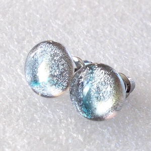 NEMESACÉL! Ezüstös szürke, stiftes  fülbevaló, ajándék  névnapra, születésnapra. - ékszer - fülbevaló - pötty fülbevaló - Meska.hu