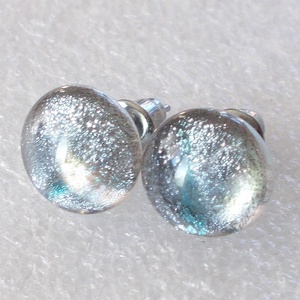 NEMESACÉL! Ezüstös szürke, stiftes  fülbevaló, ajándék  névnapra, születésnapra. - Meska.hu