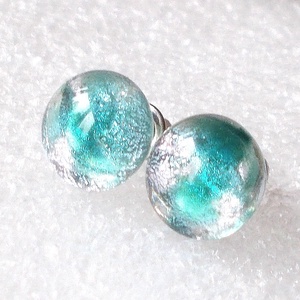 NEMESACÉL!  Dichroic fülbevaló páros, ajándék  névnapra, születésnapra. - ékszer - fülbevaló - pötty fülbevaló - Meska.hu