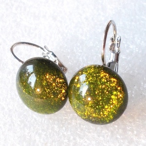 Arany moha aventurin fülbevaló  , ajándék  ballagásra, névnapra, születésnapra., Ékszer, Fülbevaló, Lógó fülbevaló, Ékszerkészítés, Üvegművészet, MESKA