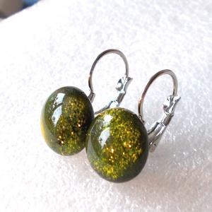 Arany moha aventurin fülbevaló  , ajándék  ballagásra, névnapra, születésnapra. - ékszer - fülbevaló - lógó fülbevaló - Meska.hu