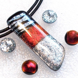 Dichroic fények ékszerszett pedagógusoknak., Ékszer, Ékszerszett, Ékszerkészítés, Üvegművészet, Meska