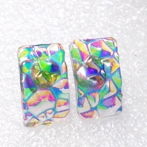 NEMESACÉL! Szivárvány trendi stiftes  fülbevaló, ajándék  névnapra, születésnapra., Ékszer, Fülbevaló, Lógó fülbevaló, Ékszerkészítés, Üvegművészet, MESKA