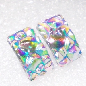 NEMESACÉL! Szivárvány trendi stiftes  fülbevaló, ajándék  névnapra, születésnapra. - ékszer - fülbevaló - lógó fülbevaló - Meska.hu