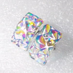 NEMESACÉL! Szivárvány trendi stiftes  fülbevaló, ajándék  névnapra, születésnapra. - ékszer - fülbevaló - lógó fülbevaló - Meska.hu