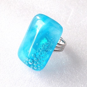 Gyöngyfelhő üveg gyűrű, ajándék  névnapra, születésnapra. - ékszer - gyűrű - szoliter gyűrű - Meska.hu