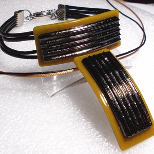 Bronzos karamell trendi ékszerszett , ajándék névnapra születésnapra. - ékszer - ékszerszett - Meska.hu