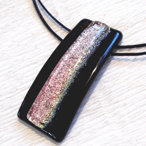 Lazacos rózsaszín dichroic  ékszerszett, ajándék farsangra, névnapra, születésnapra. - ékszer - ékszerszett - Meska.hu