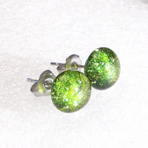 ORVOSI FÉM!  Arany moha aventurin fülbevaló, ajándék  ballagásra, névnapra, születésnapra. - ékszer - fülbevaló - pötty fülbevaló - Meska.hu