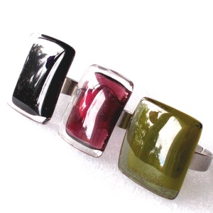 Nemesacél! Elegáns színes gyűrűk, ajándék  lányoknak valentin napra, névnapra, születésnapra., Ékszer, Gyűrű, Statement gyűrű, Üvegművészet, Ékszerkészítés, MESKA