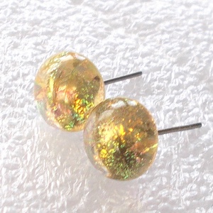 ORVOSI FÉM! Tearózsa szivárvány  stiftes  fülbevaló, ajándék  névnapra, születésnapra. - ékszer - fülbevaló - pötty fülbevaló - Meska.hu