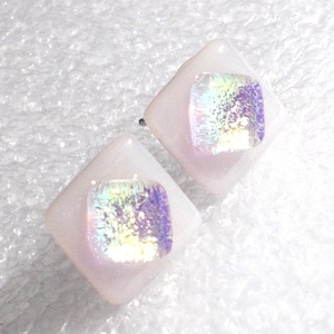 ORVOSI FÉM! Univerzum dichroic  fülbevaló, ajándék névnapra, születésnapra. - ékszer - fülbevaló - pötty fülbevaló - Meska.hu