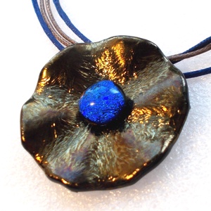 Bronzos smaragd rózsa medál, ajándék névnapra születésnapra. - ékszer - nyaklánc - medálos nyaklánc - Meska.hu