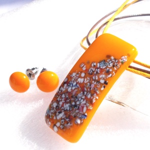 Színek fúziója kékben, ajándék  ballagásra, névnapra, születésnapra. - ékszer - nyaklánc - medálos nyaklánc - Meska.hu