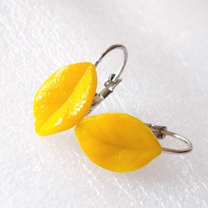  AKCIÓ! Mentalevél kapcsos üveg fülbevaló, ajándék névnapra, születésnapra. - ékszer - fülbevaló - lógós kerek fülbevaló - Meska.hu