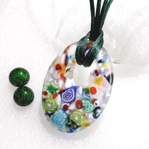 Színek és virágok trendi ékszerszett - ékszer - ékszerszett - Meska.hu