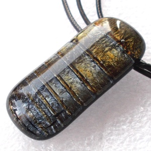 Metál bronzos-arany dichroic medál, ajándék névnapra, születésnapra., Ékszer, Nyaklánc, Medálos nyaklánc, Ékszerkészítés, Üvegművészet, MESKA