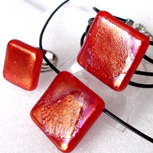 Bronzos piros csillogás üvegékszer gyűrű, ajándék karácsonyra. - ékszer - gyűrű - statement gyűrű - Meska.hu